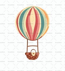 Verspielter Heißluftballon